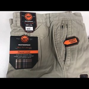 weatherproof flannel lined pants